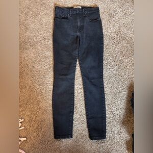 Women's Everlane Black High Rise Skinny Jeans Classic Minimalist Size 28